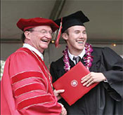 President Rush awards 2007 graduate