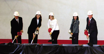 CSUCI Faculty and Community members in groundbreaking ceramony