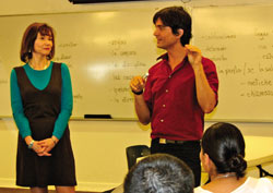 Spanish teachers instruct students