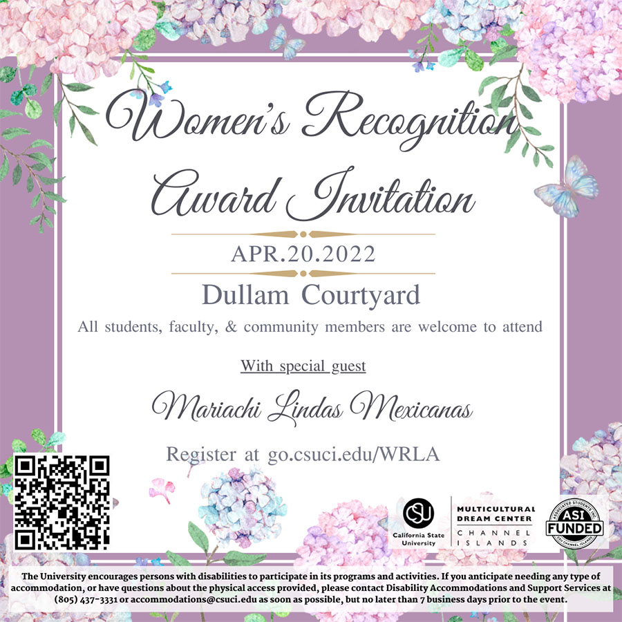Women's Recognition Awards Ceremony News Releases CSU Channel Islands