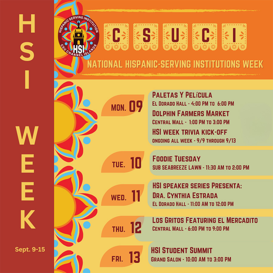 National HSI week at CSUCI includes a number of events for the campus community
