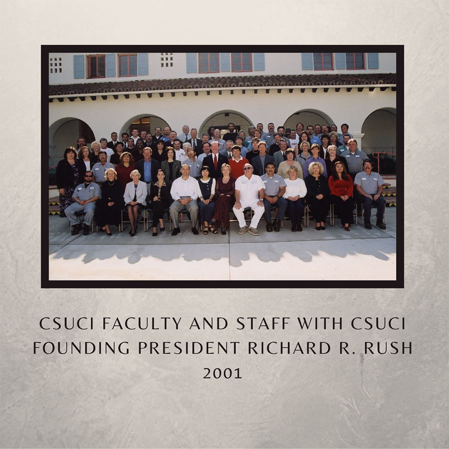 Original faculty and staff with Founding President Richard R. Rush