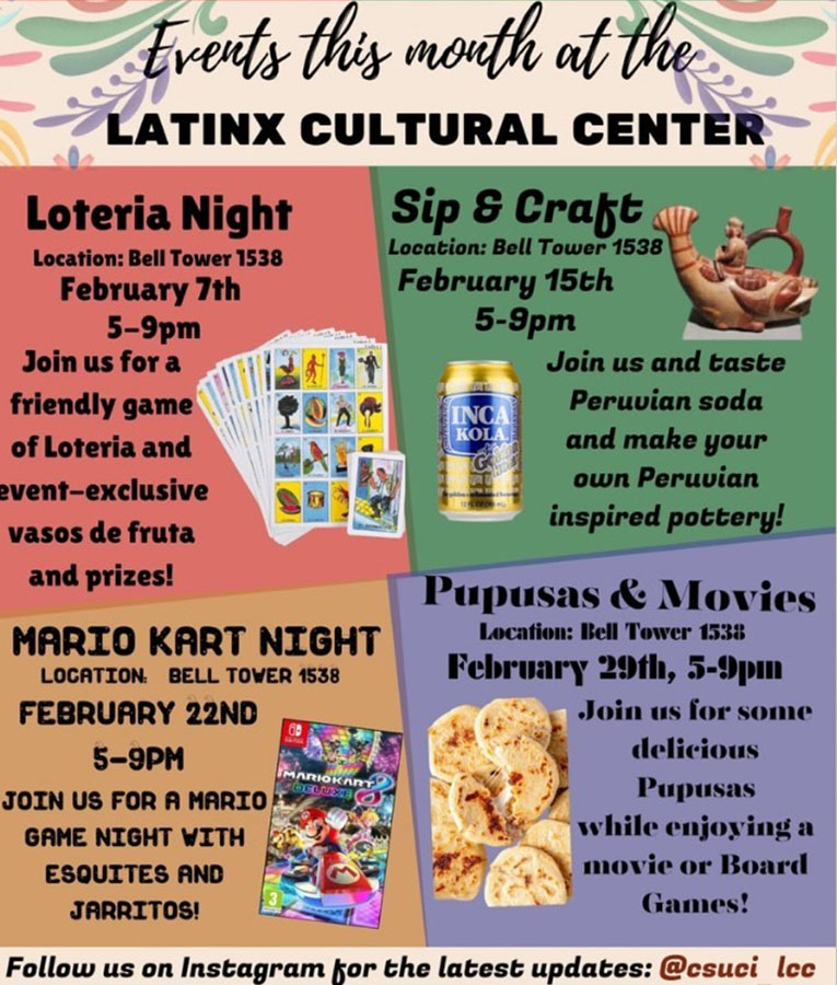 Events this month at the Latinx Cultural Center