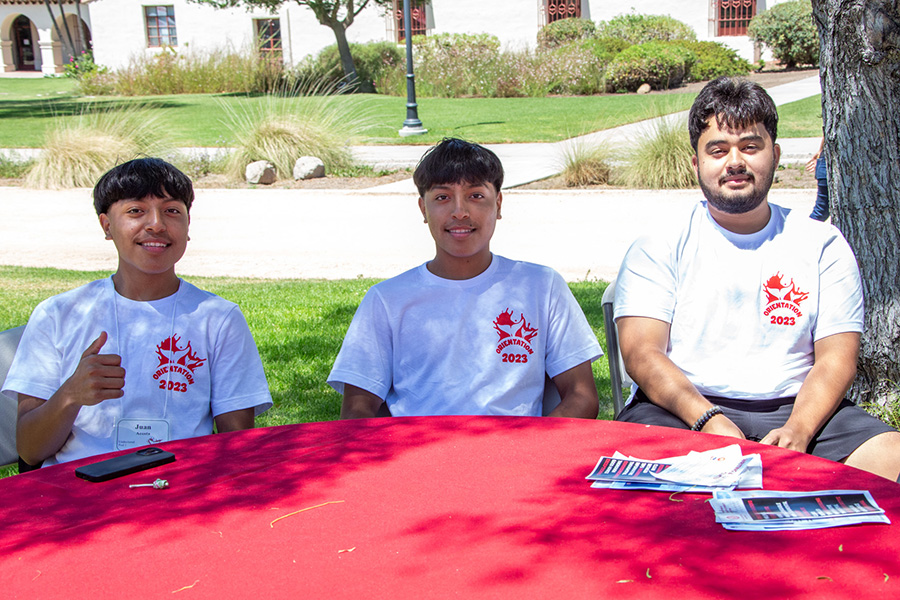 Students gather at First-Year Orientation.
