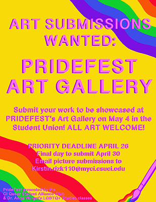 Art Submissions Wanted: PrideFest Art Gallery