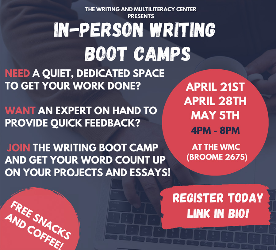 Writing Center Boot Camps