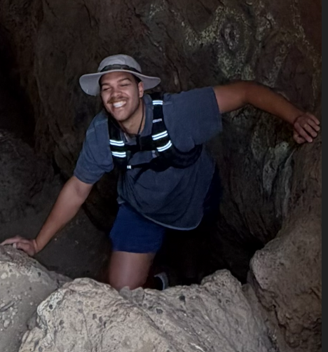 man in cave