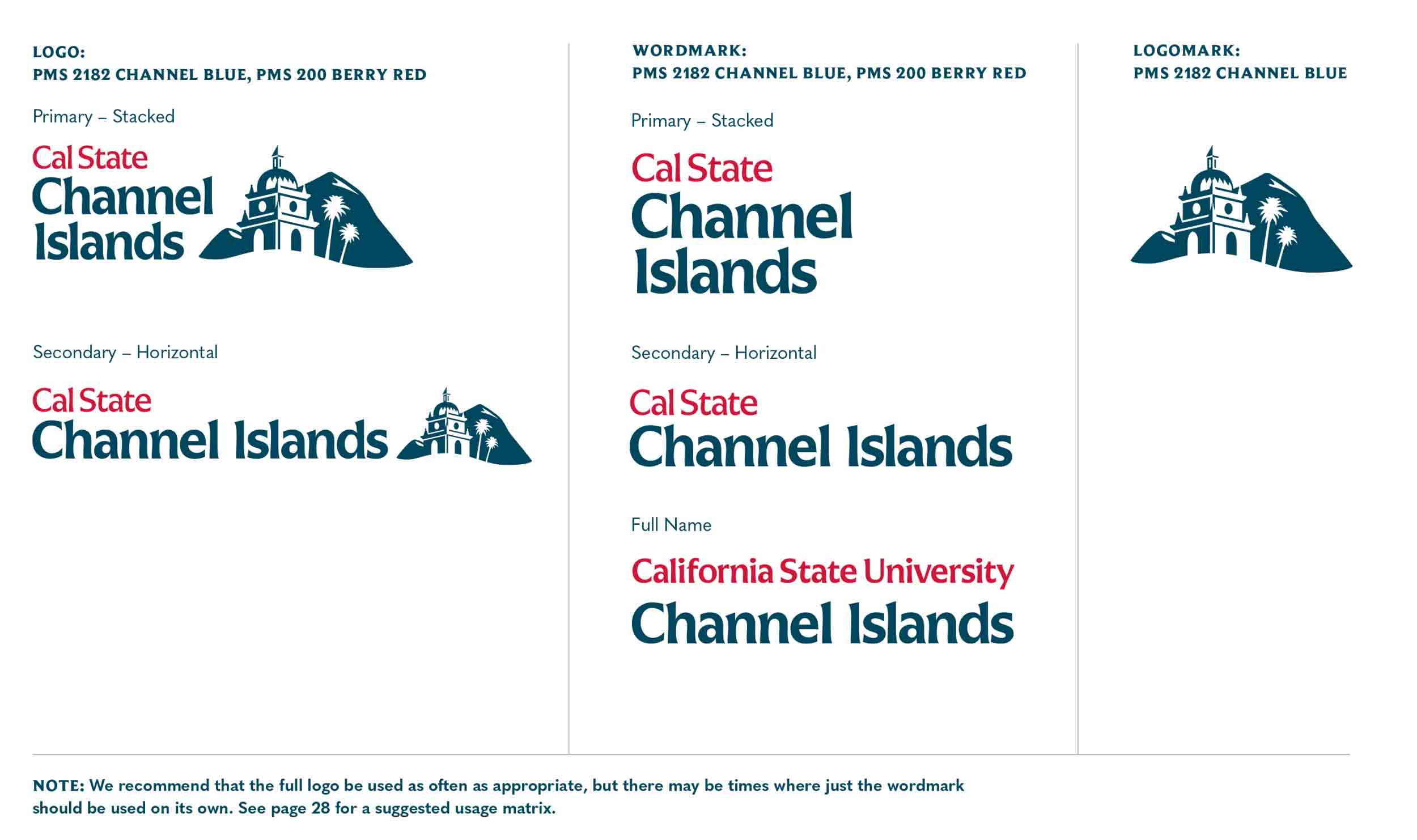 CSUCI logo variations