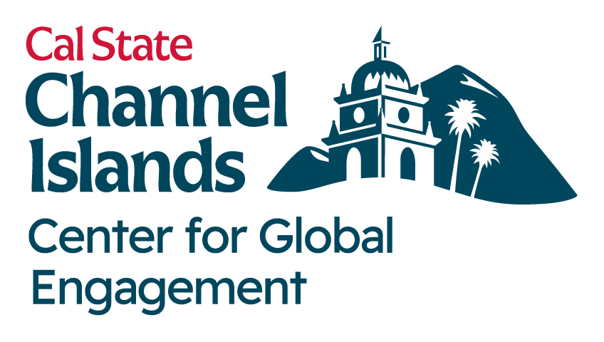 cge extension logo white background with an icon image of the bell tower and blue lettering