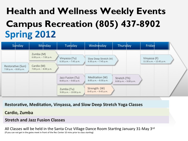 Spring 2012 Weekly Program