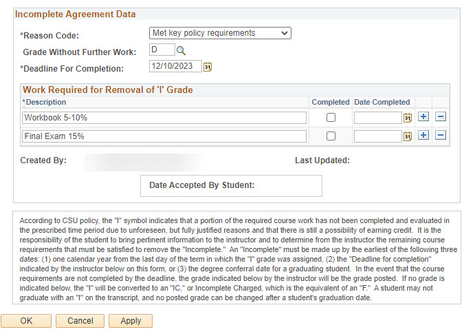 Incomplete Agreement