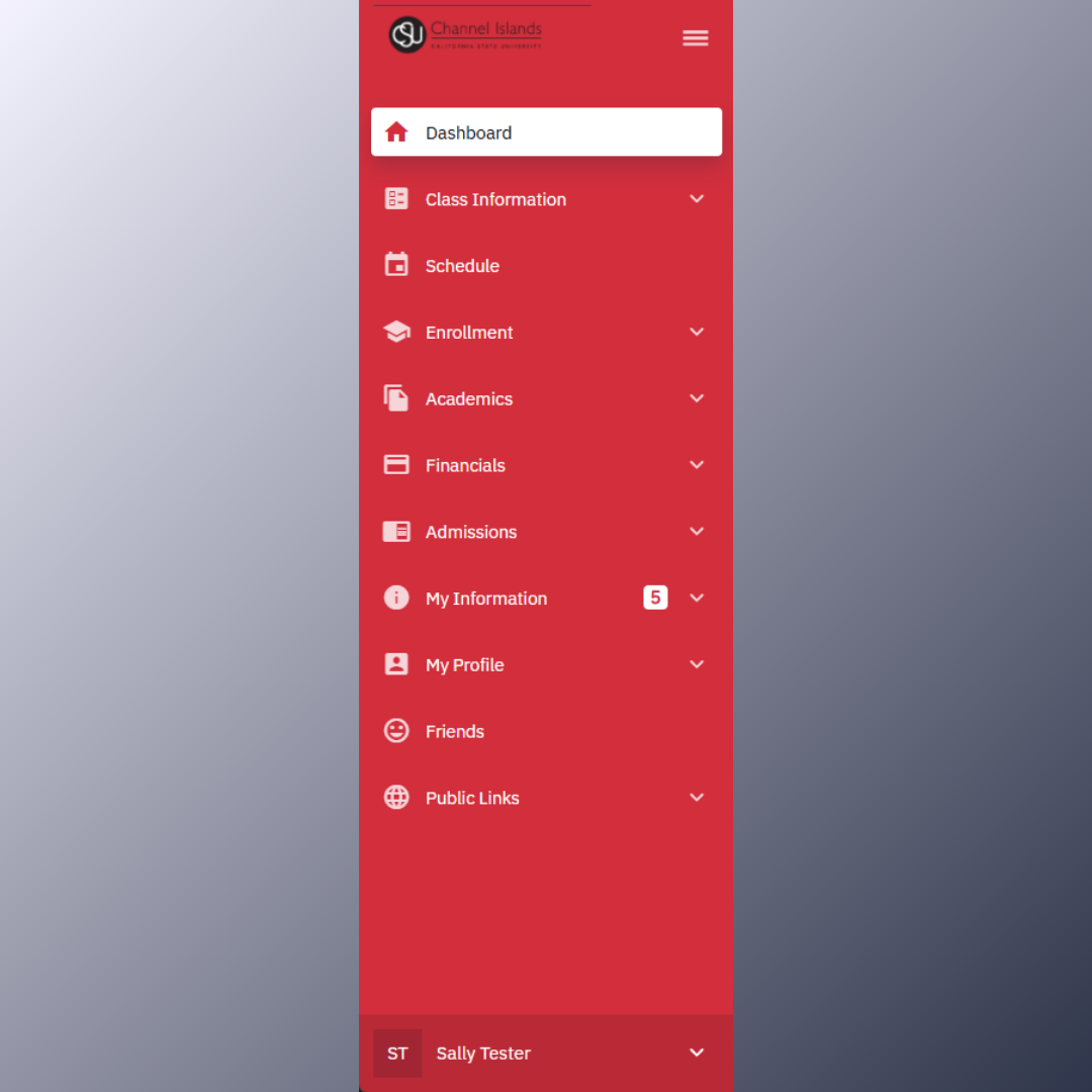 General Navigation bar
