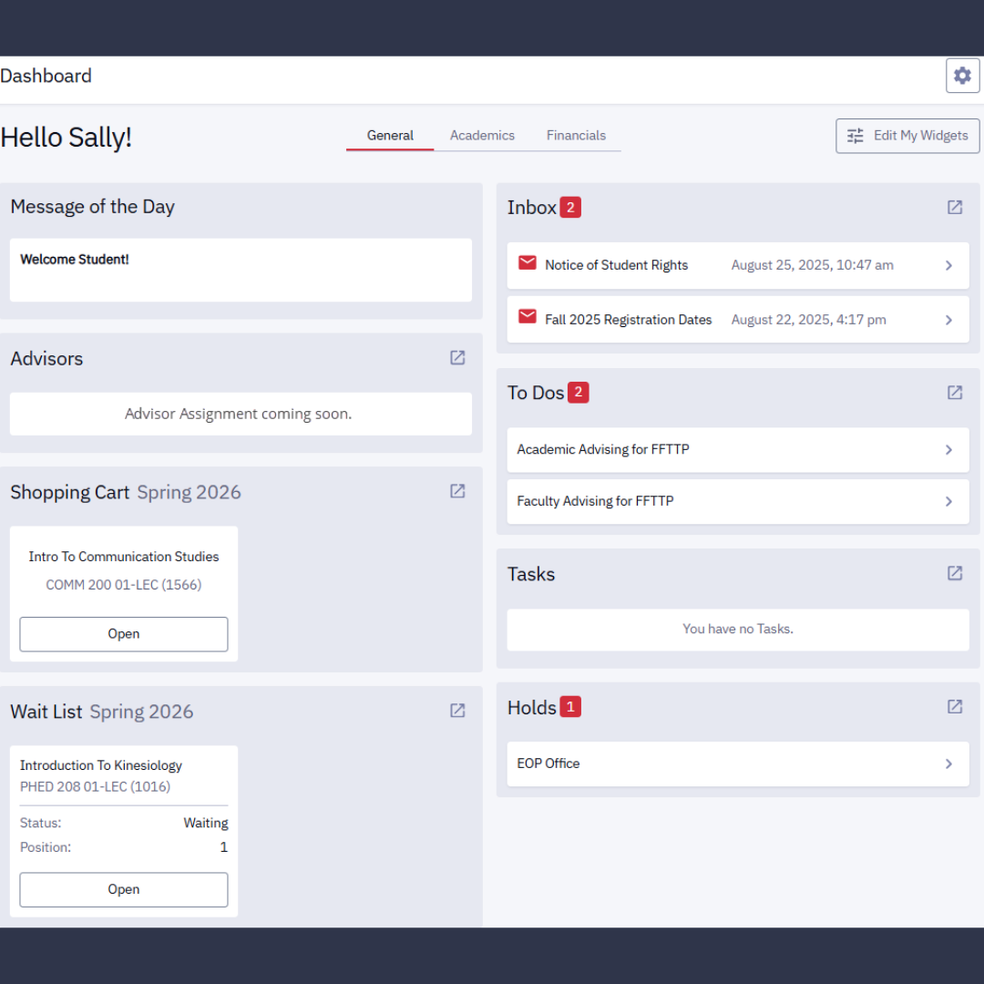Image of new dashboard