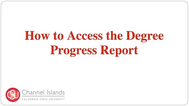 Degree Progress Report