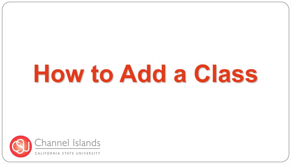 How to Add a Class
