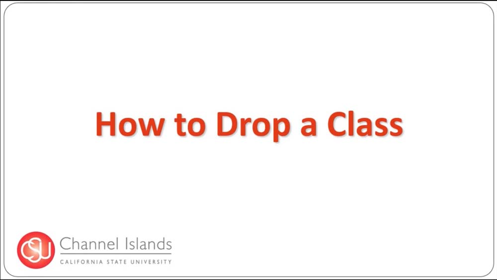 How to Drop a Class