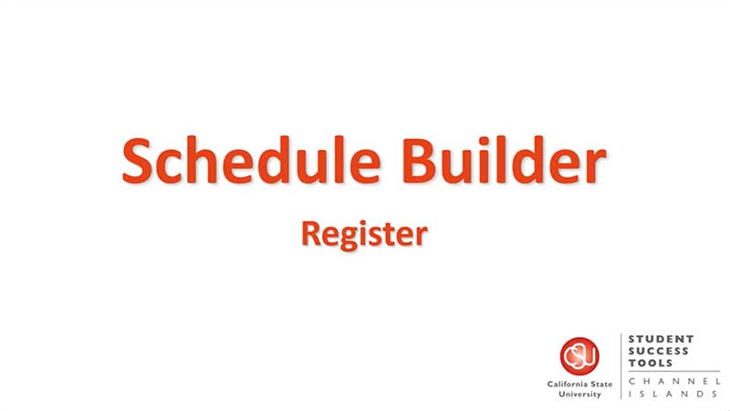 Schedule builder register