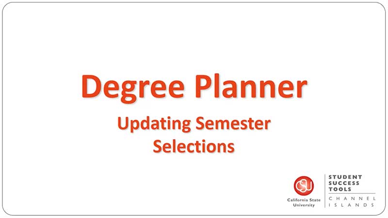 Updating Semester Selections