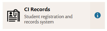 CI Records button in myCI portal