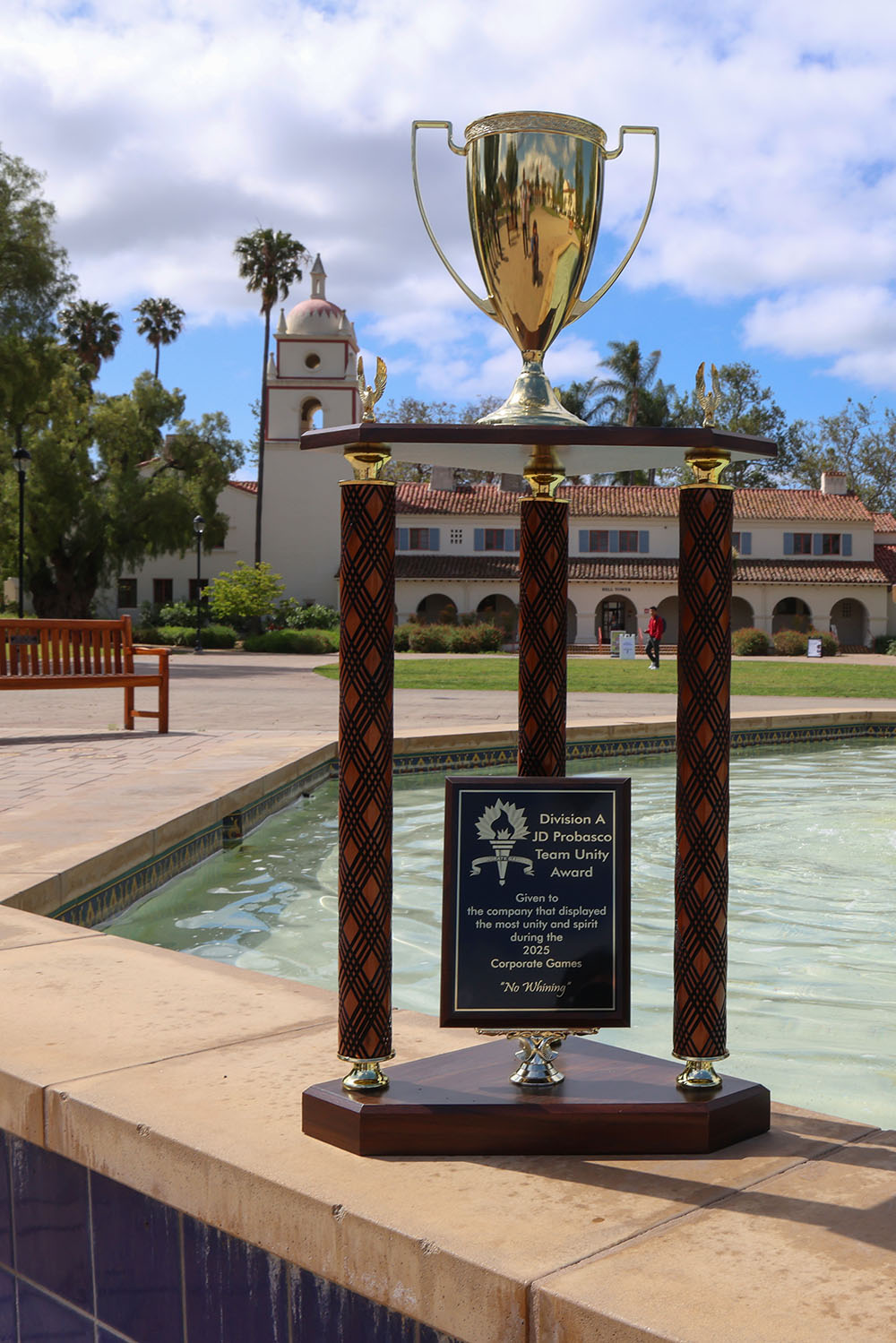 Photo of Team Unity Award trophy
