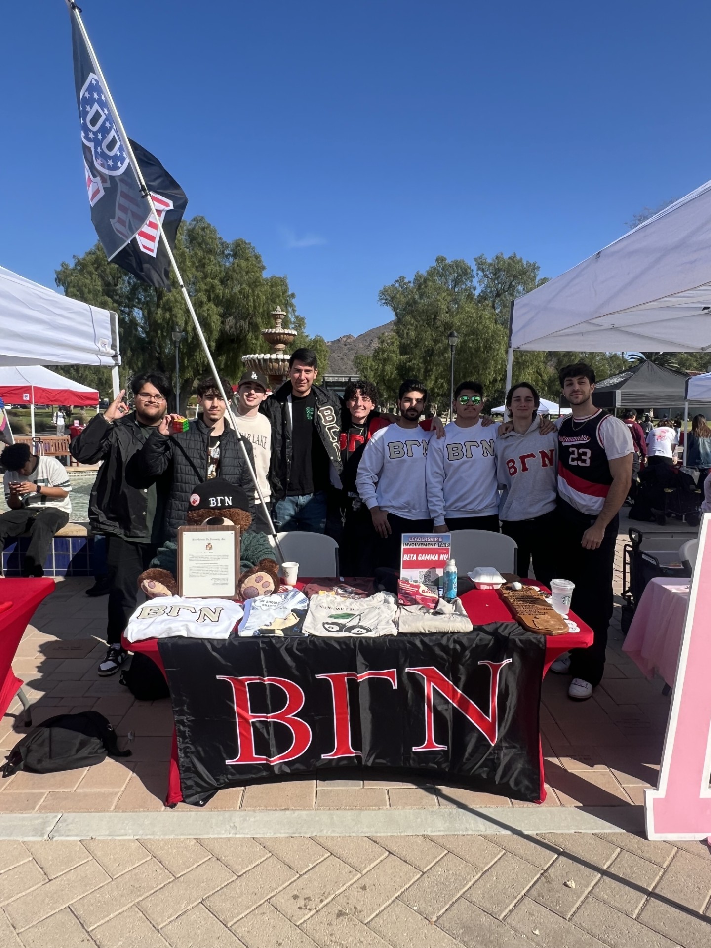 Beta Gamma Nu Members Tabling