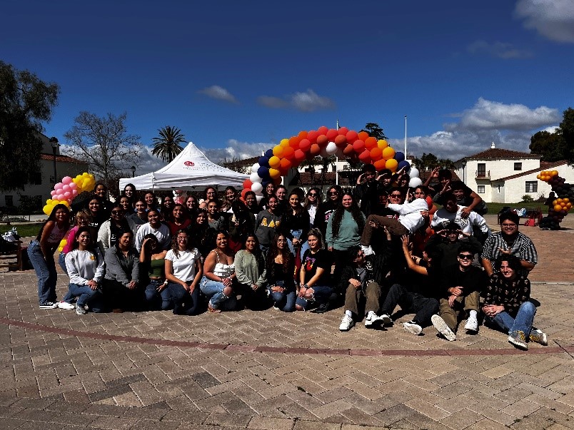 Group photo of all chapter members from the Spring 2024 Greek Bid Day