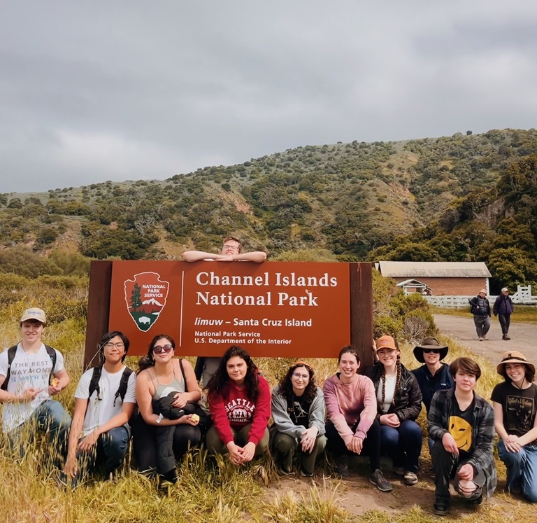 Students at the Santa Rosa Island Research Station