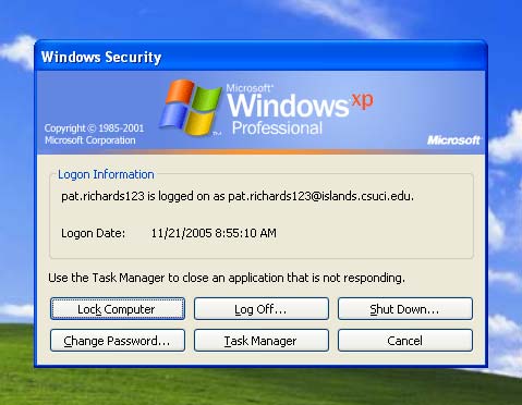 windows security button