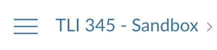 Example of sandbox course name in breadcrumb nav