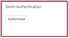 Zoom authenticate window in Canvas