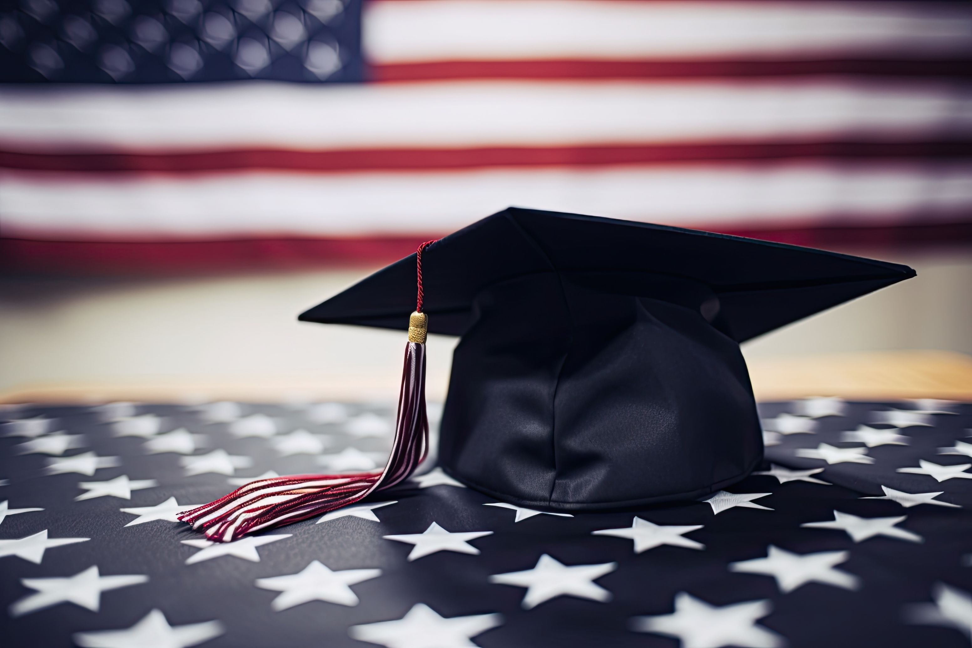 gradcap and flag picture