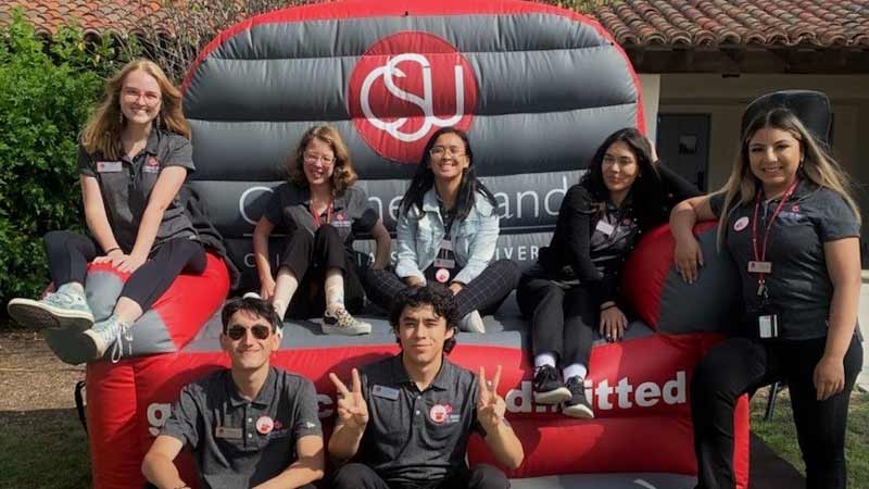 Student Ambassadors on a couch