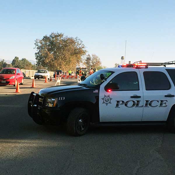 A CSU Channel Islands police car